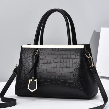 Women's Croc-Embossed Leather Structured Handbag
