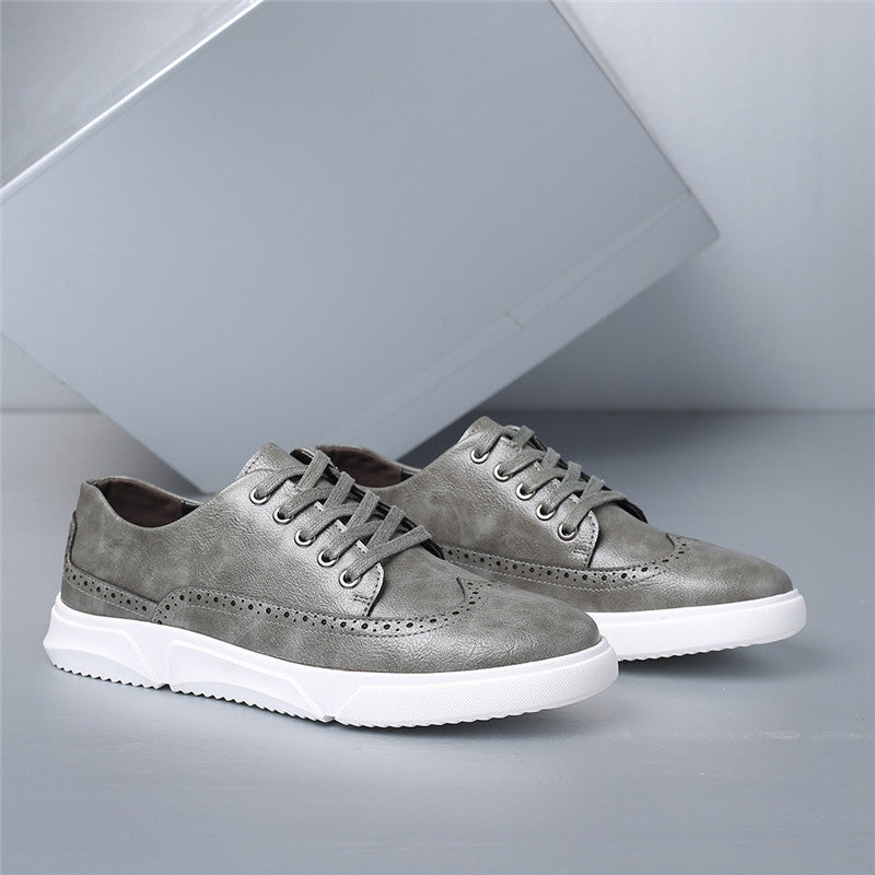 Men's Genuine Leather Orthopedic Low-Top Sneakers