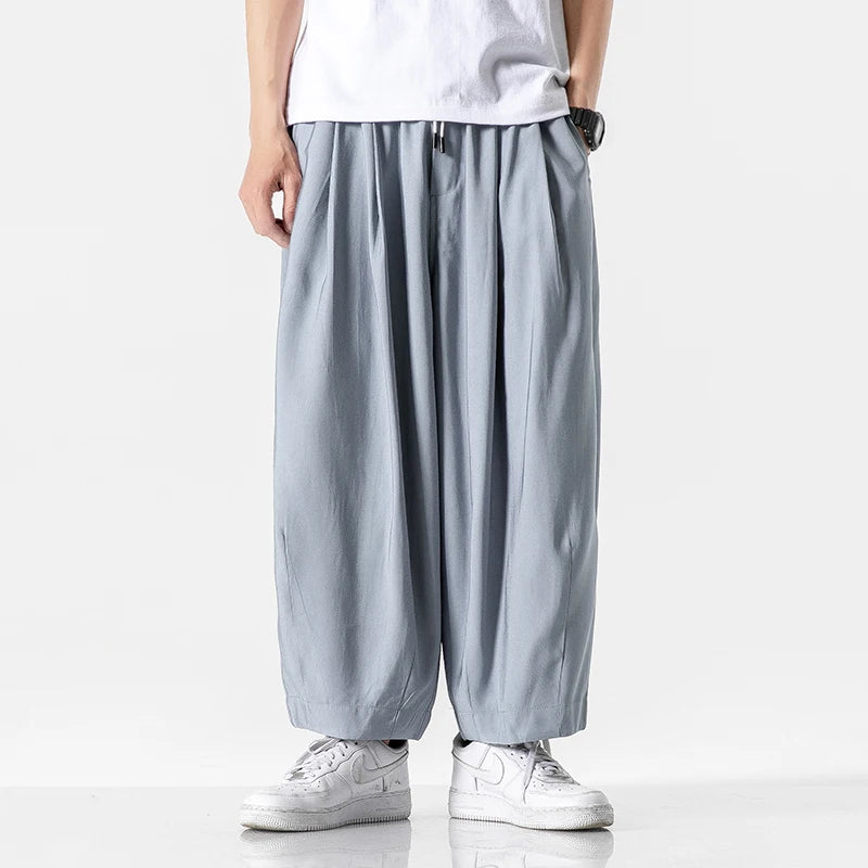 Theron Wide-Leg Cotton Sweatpants