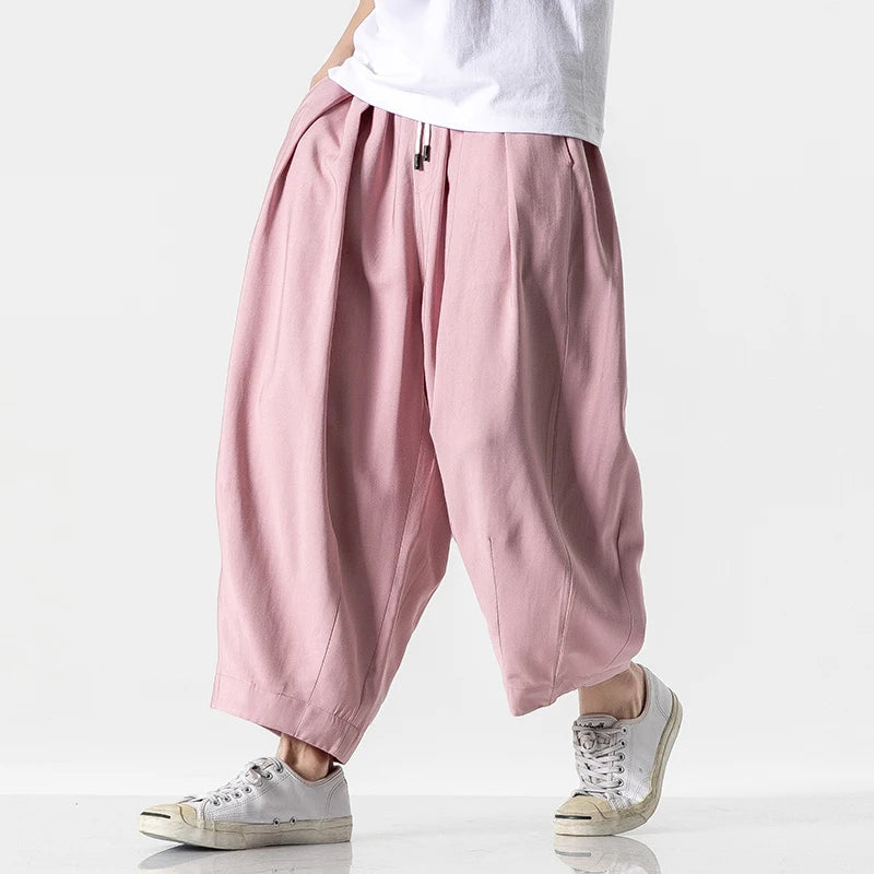 Theron Wide-Leg Cotton Sweatpants