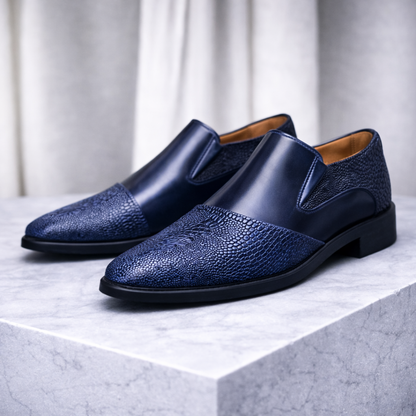 Men's Genuine Leather Slip-On Sneakers