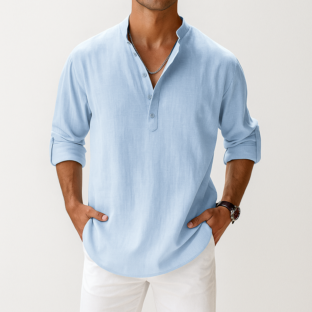 Men's Linen Popover Shirt