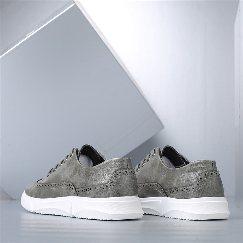 Men's Genuine Leather Orthopedic Low-Top Sneakers