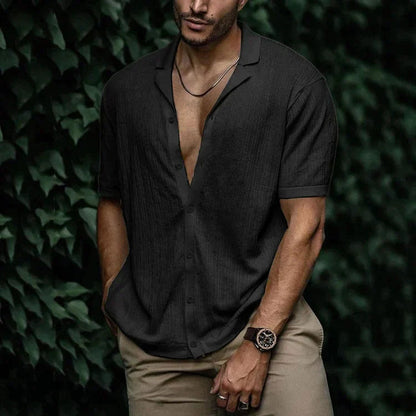 Men's Short Sleeve Button-Down Casual Shirt