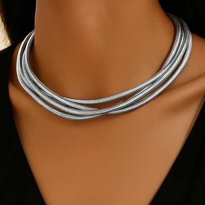 Women's Twist Interlock Chain Necklace