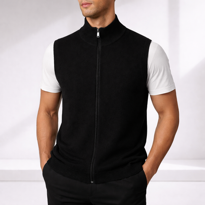 Men's Merino Wool Zip-Up Vest