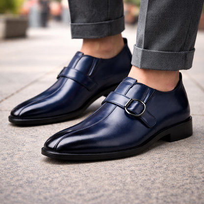 Marcello Double Monk Strap Leather Orthopedic Shoes