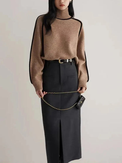 Celeste Ribbed Turtleneck Sweater