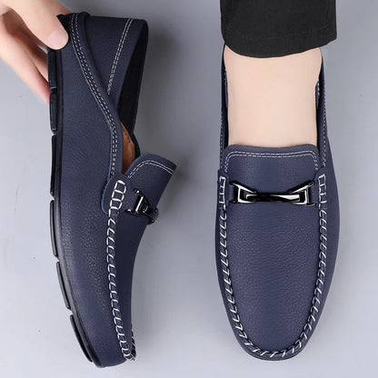 Men's Genuine Leather Slip-On Loafers