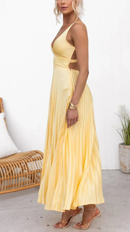 Pleated Maxi Dress – Women's Summer Dress
