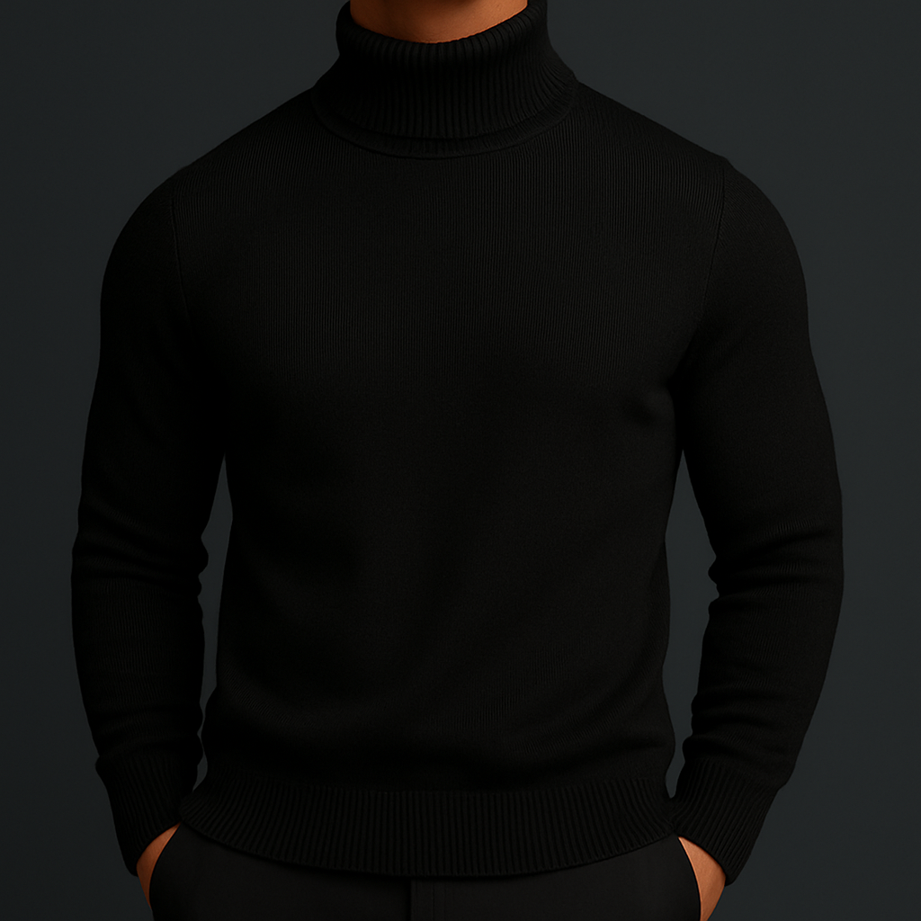 Men's Merino Wool Turtleneck Sweater