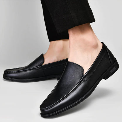 Men's Genuine Leather Slip-On Loafers