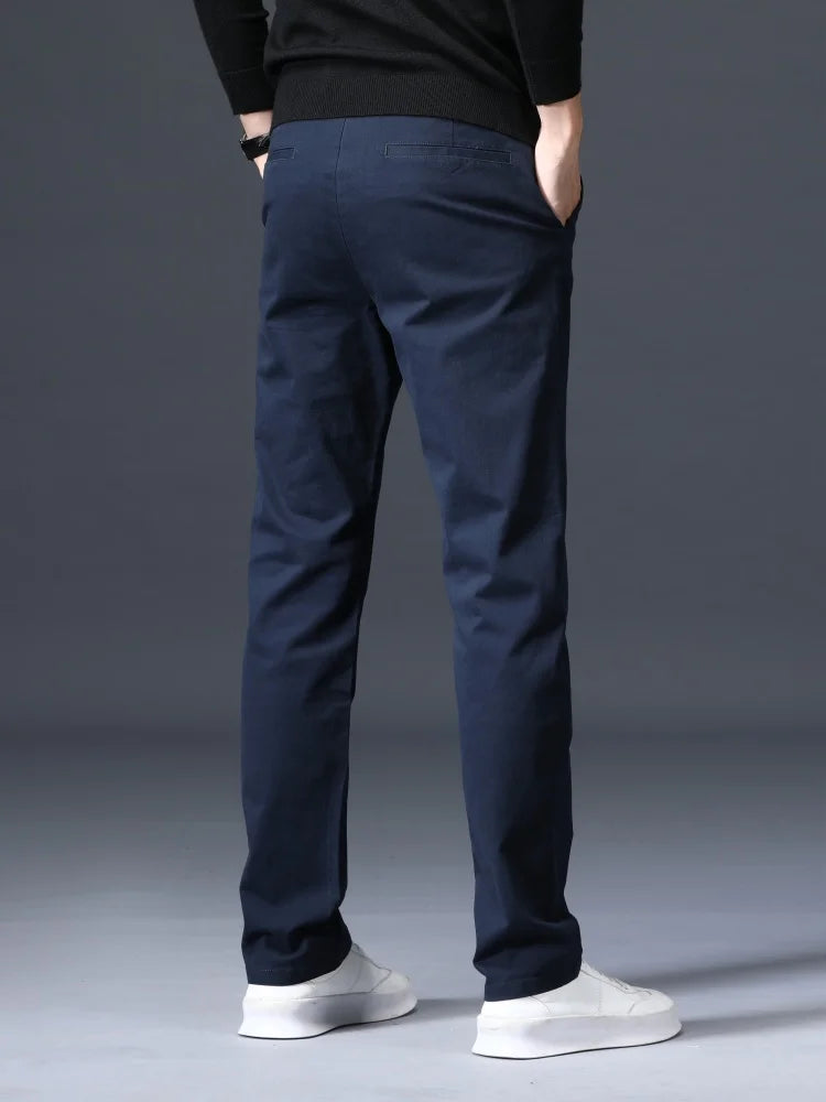 Men's Slim-Fit Cotton Dress Pants
