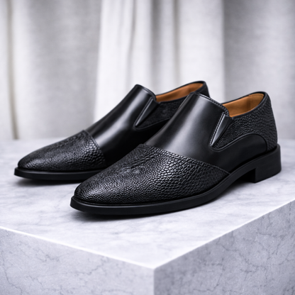 Men's Genuine Leather Slip-On Sneakers