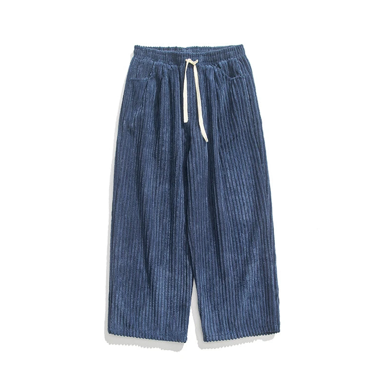 Draven Wide-Leg Corduroy Drawstring Pants