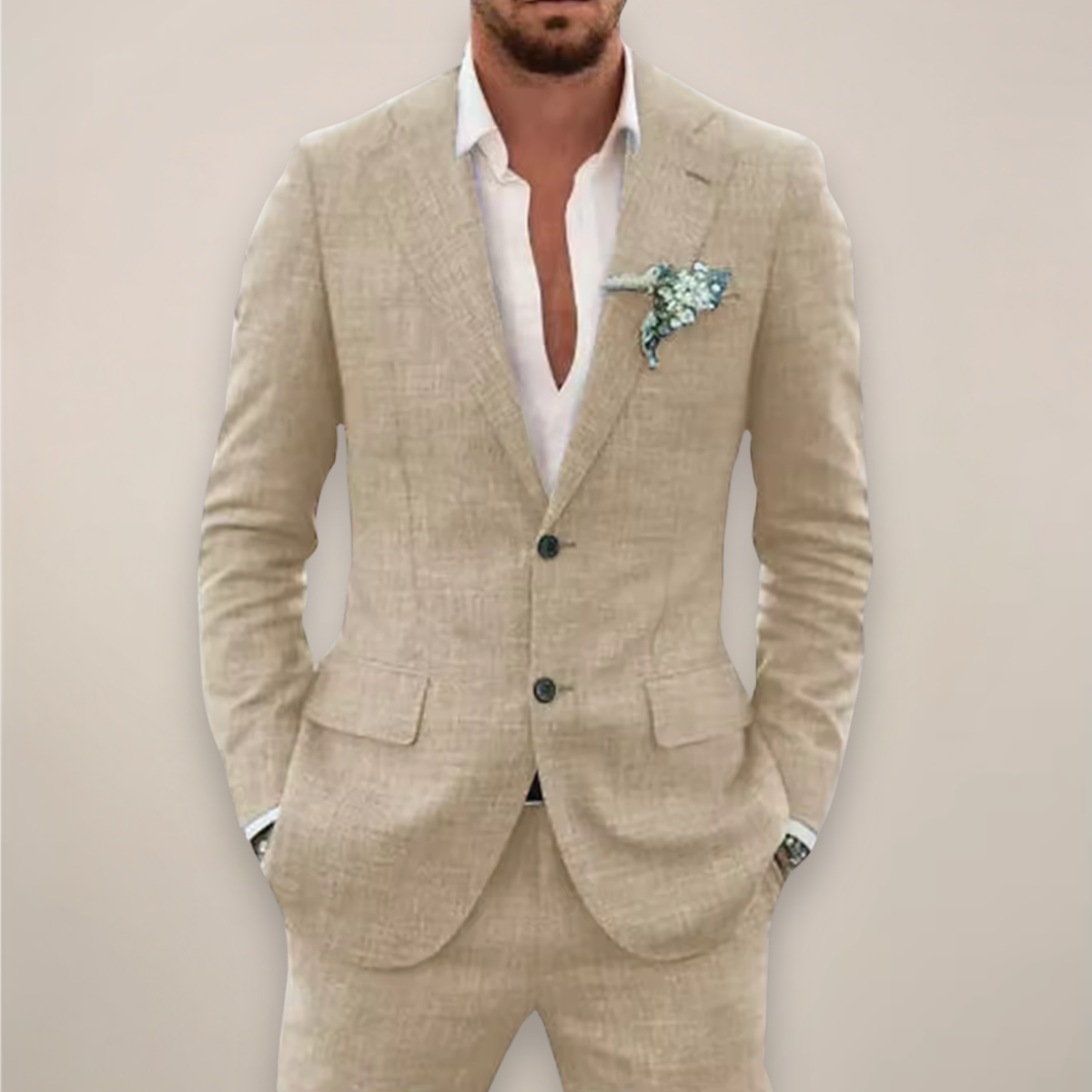 Two Piece Single Breasted Suit – Men's Summer Event Suit | Gavin