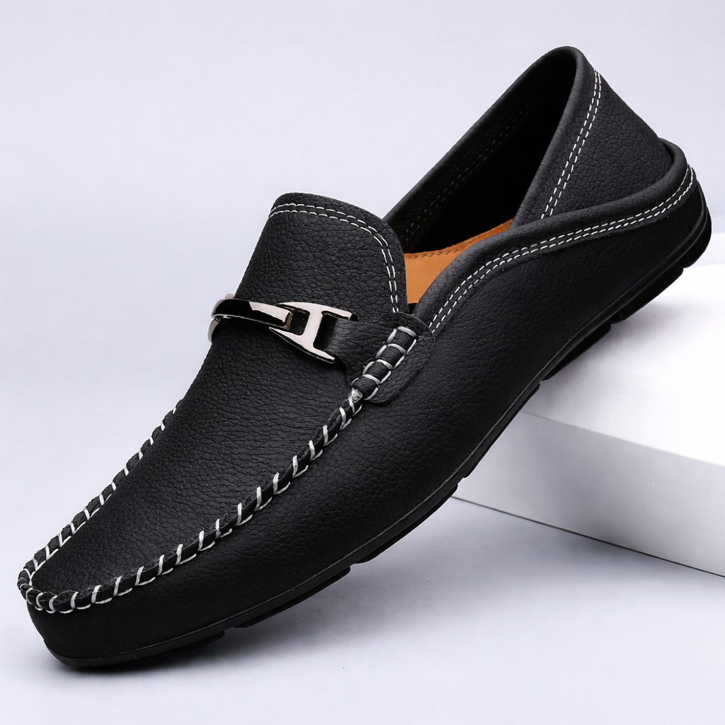 Men's Genuine Leather Slip-On Loafers