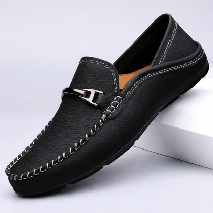 Men's Genuine Leather Slip-On Loafers