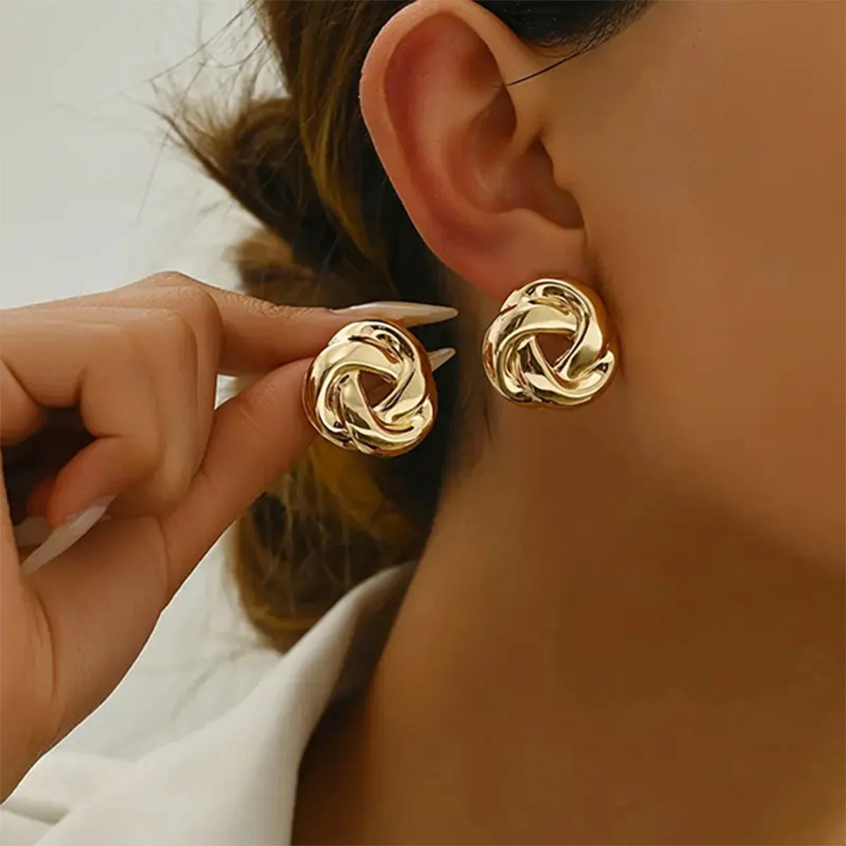 Women's Twist Snap-Closure Earrings
