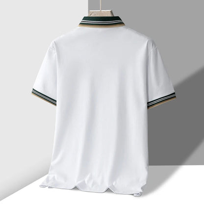 Men's Knit Button-Up Polo Shirt