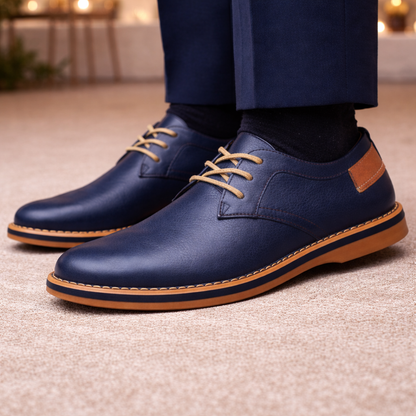 Men's Genuine Leather Lace-Up Orthopedic Dress Shoes