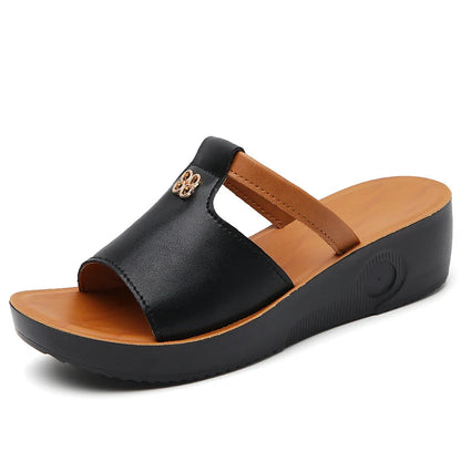 Women's Genuine Leather Open-Toe Sandals