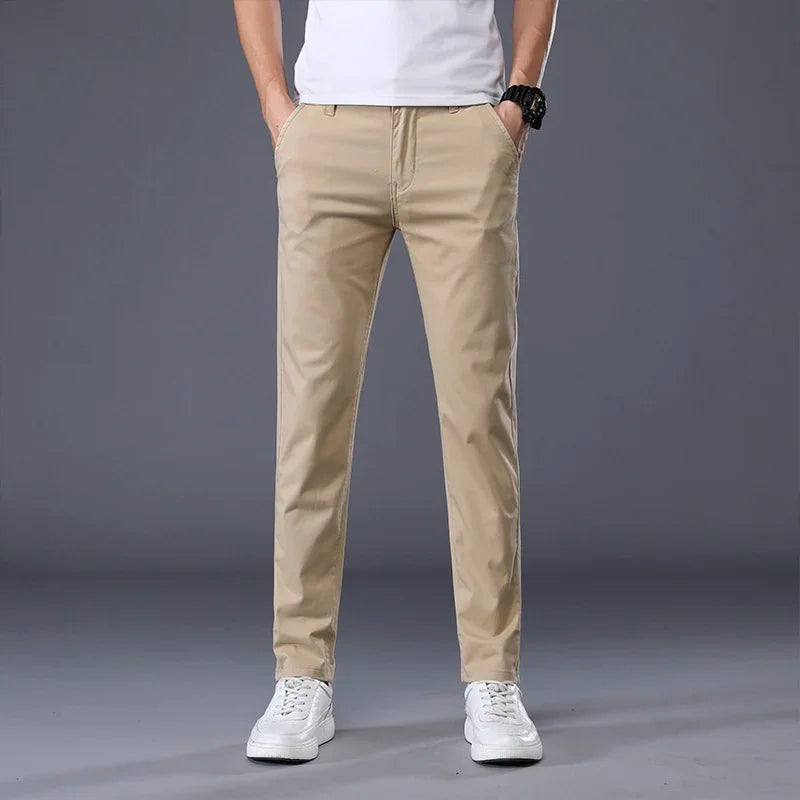 Calvero Slim Fit Cotton Dress Pants