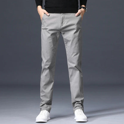 Men's Slim-Fit Cotton Dress Pants