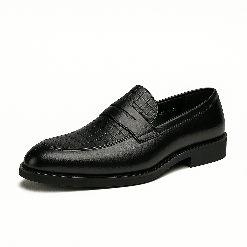 Men's Croc-Embossed Leather Loafers