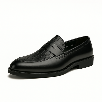 Men's Croc-Embossed Leather Loafers