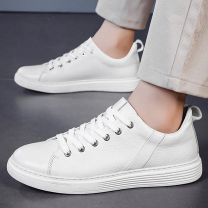 Men's Genuine Leather Low-Top Sneakers