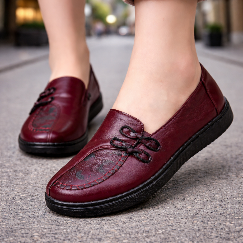 Women's Genuine Leather Orthopedic Slip-On Shoes