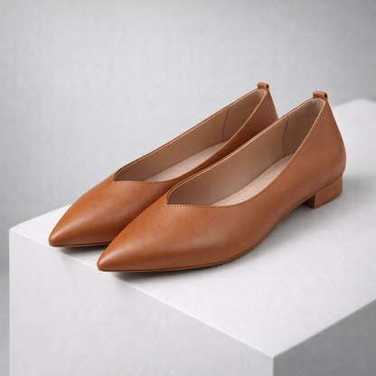 Women's Italian Leather Block Heel Orthopedic Pumps