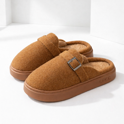 Women's Plush Cotton Mule Slippers