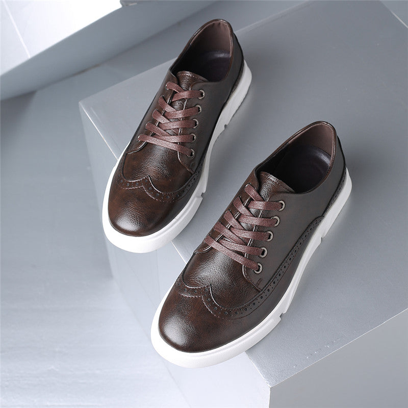 Men's Genuine Leather Orthopedic Low-Top Sneakers