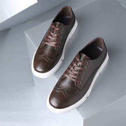 Men's Genuine Leather Orthopedic Low-Top Sneakers