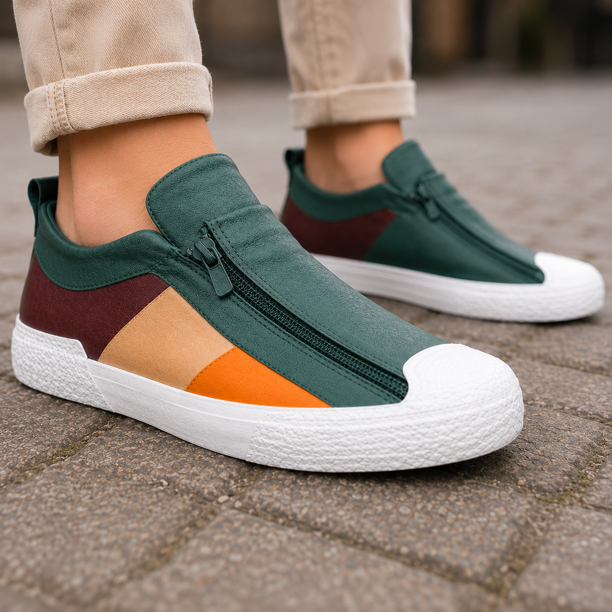 Women's Genuine Leather Orthopedic Slip-On Sneakers