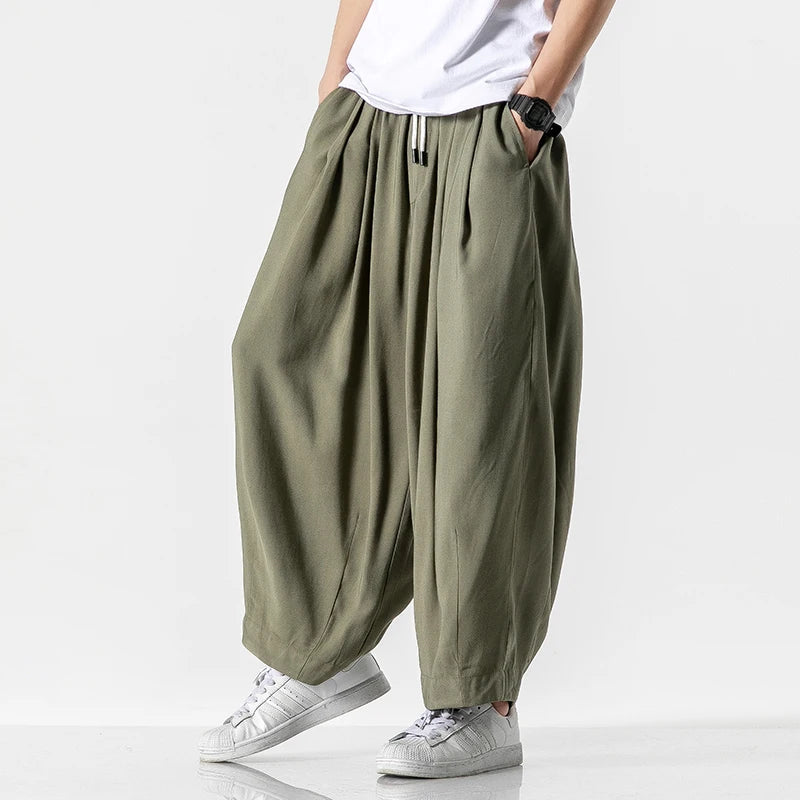 Theron Wide-Leg Cotton Sweatpants