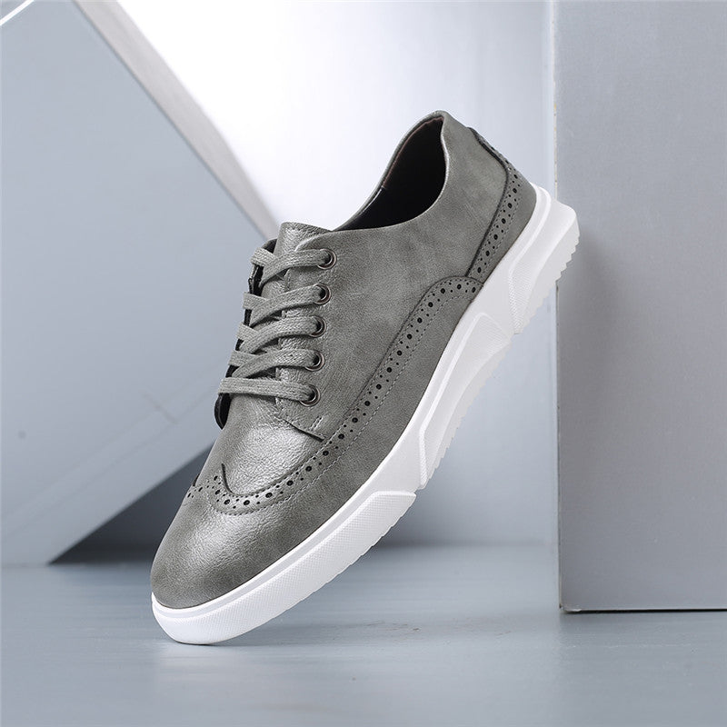 Men's Genuine Leather Orthopedic Low-Top Sneakers