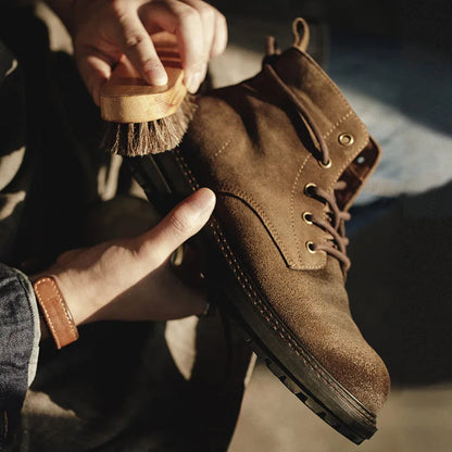 Harlan Leather Lace-Up Ankle Boots