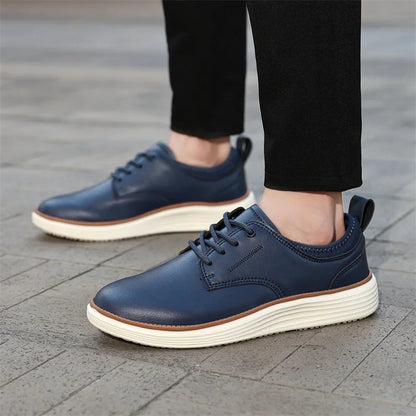 Men's Genuine Leather Lace-Up Orthopedic Shoes