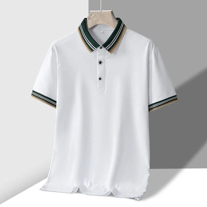 Men's Knit Button-Up Polo Shirt