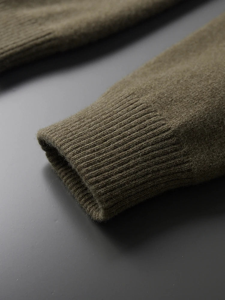 Vestaro Merino Wool Polo Cardigan Sweater