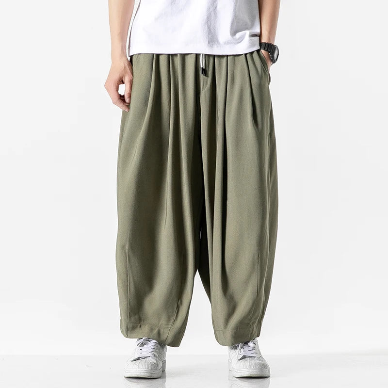 Theron Wide-Leg Cotton Sweatpants