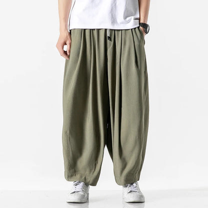 Theron Wide-Leg Cotton Sweatpants