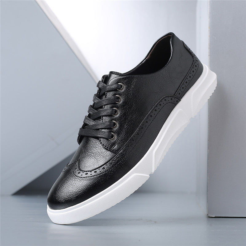 Men's Genuine Leather Orthopedic Low-Top Sneakers