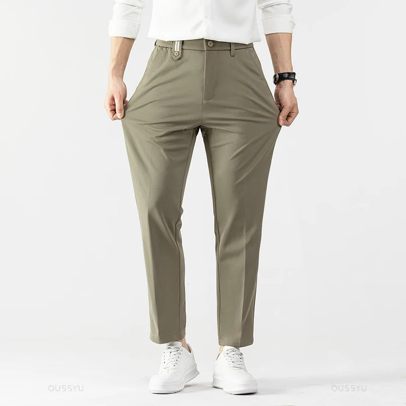 Men's Straight-Leg Dress Pants