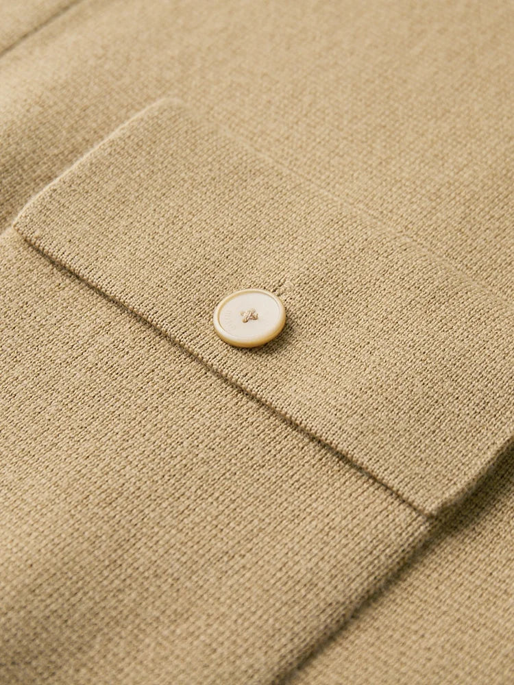 Vestaro Merino Wool Polo Cardigan Sweater
