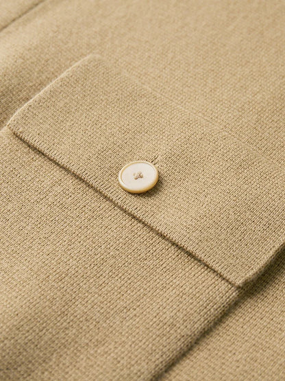 Vestaro Merino Wool Polo Cardigan Sweater