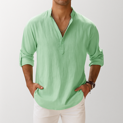 Men's Linen Popover Shirt